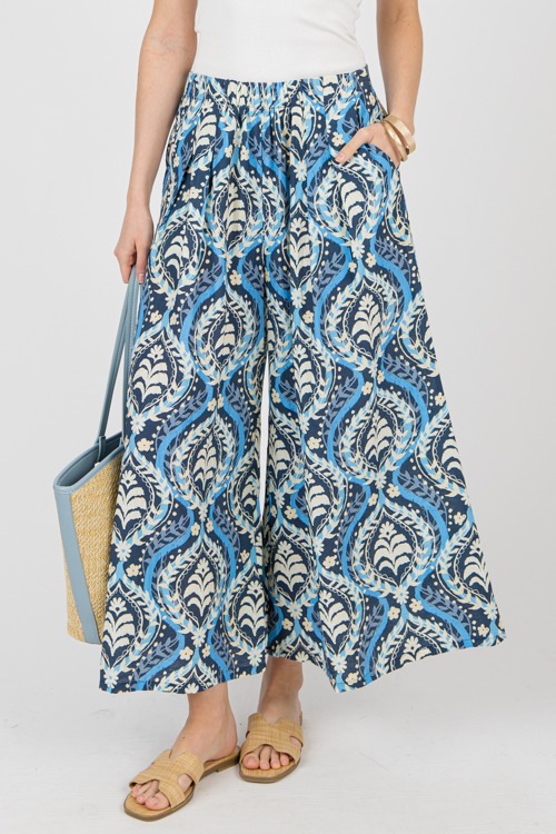 Printed Palazzo Pants, Navy - 0212-73p-2.jpg