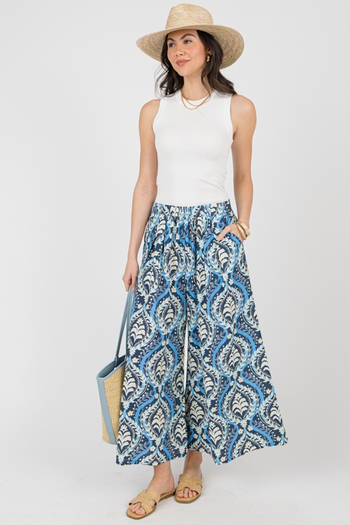 Printed Palazzo Pants, Navy - 0212-73p.jpg