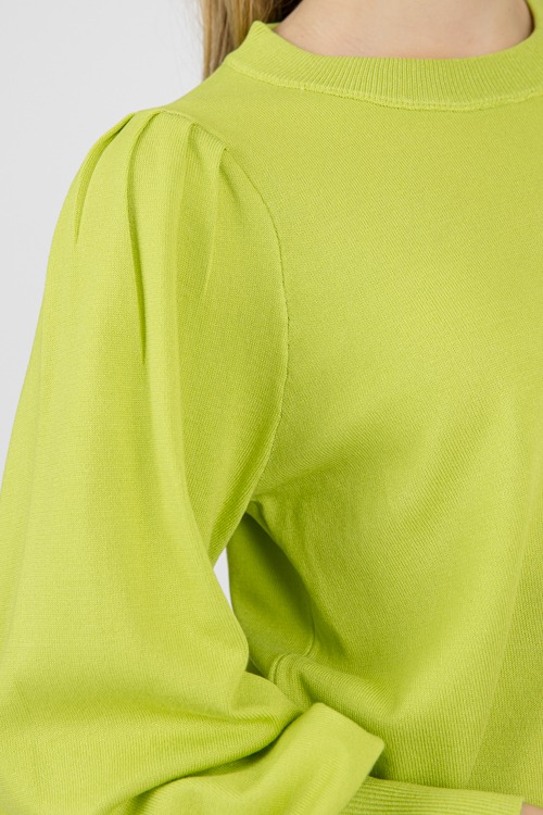 Balloon Sleeve Sweater, Lime - 0212-90.jpg