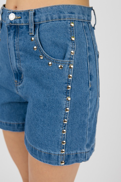 Studded Denim Shorts - 0212-98h.jpg