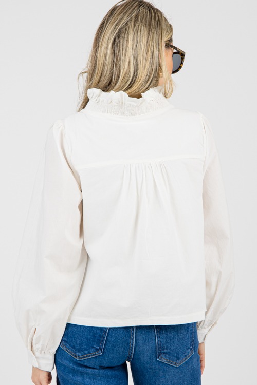 Sweetly Smocked Blouse, Off Whi - 0213-105.jpg