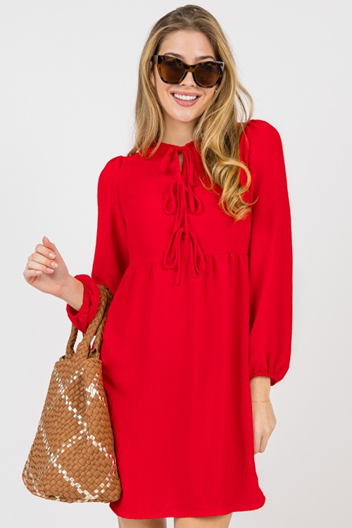 Danielle Babydoll Dress, Red