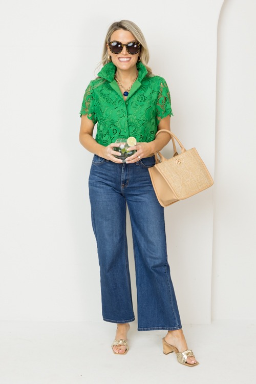 Lace Button Blouse, Kelly Green - 0213-241.jpg