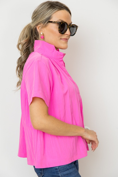 Metallic Collared Blouse, Pink - 0213-265.jpg
