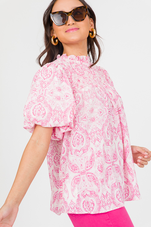 Ramone Blouse, Pink