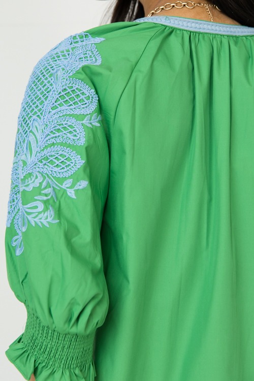 Eva Embroidery Blouse, Green - 0213-45.jpg
