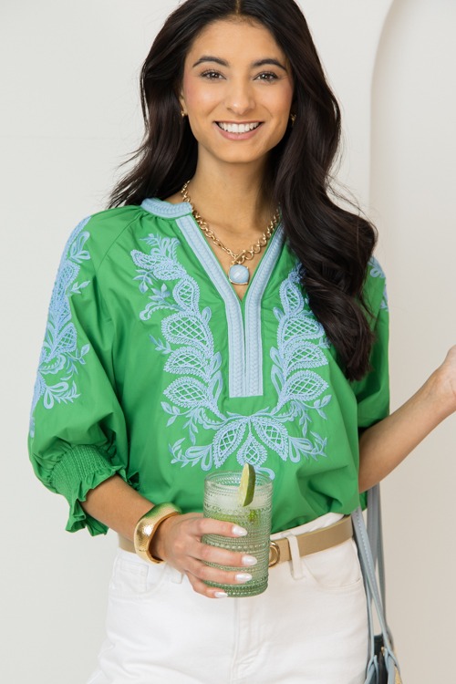 Eva Embroidery Blouse, Green - 0213-48.jpg