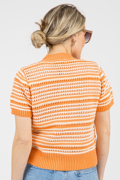 Stripe SS Sweater, Orange/Ivory - 0213-56.jpg