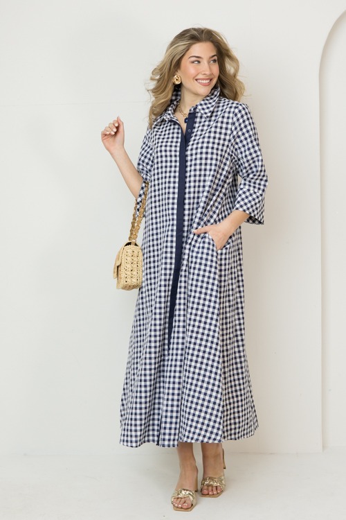 Gingham Collared Maxi, Navy - 0213-81h.jpg