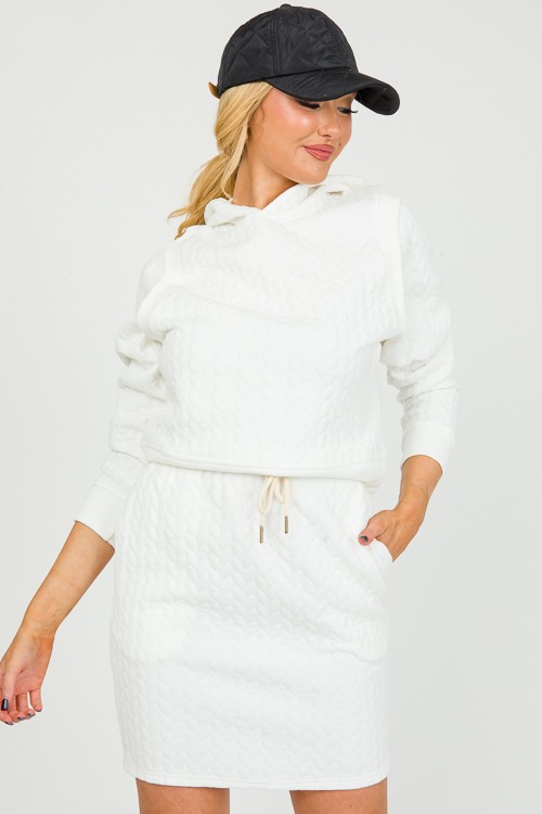 Braided Texture Skirt Set, White - 0214-127h.jpg