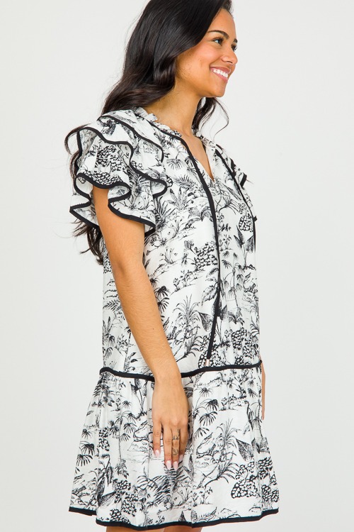 Toile Ruffle Dress, Black - 0214-15.jpg