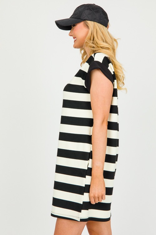 Stretchy Stripe Dress, Black - 0214-66.jpg