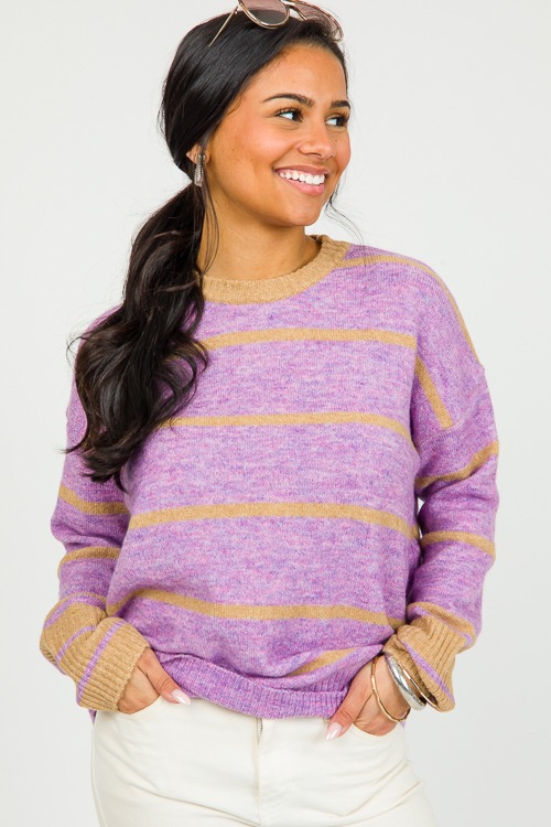 Eleanor Stripe Sweater, Lavender/Taupe - 0214-85.jpg