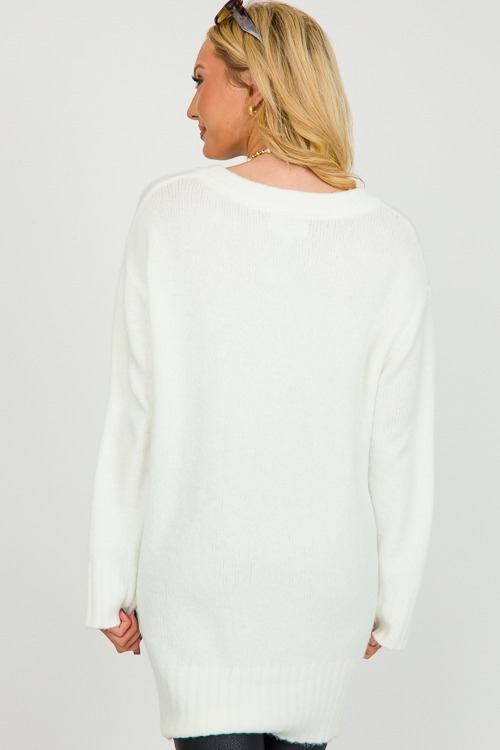 V-Neck Tunic Sweater, Ivory - 0215-134.jpg