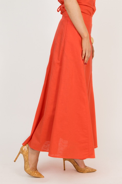 Vest Maxi Skirt Set, Orange - 0216-12.jpg
