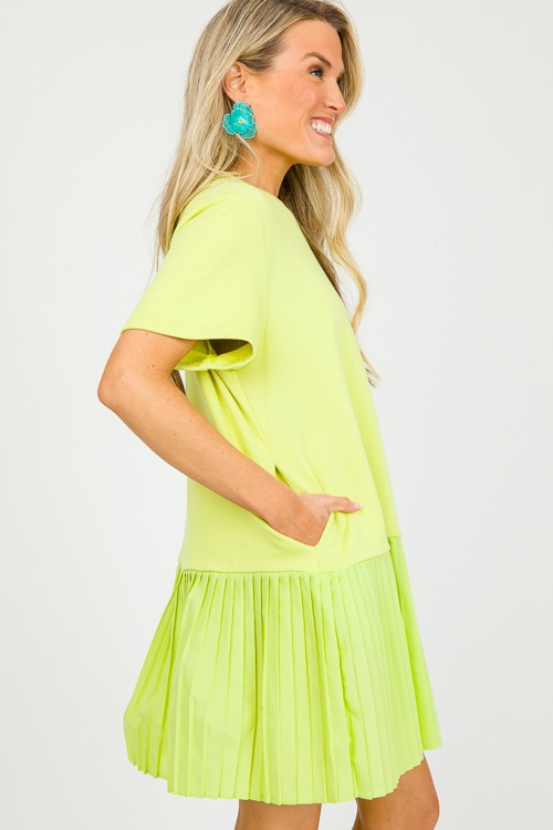 Poplin Pleats Knit Dress, Limelight - 0216-17h.jpg