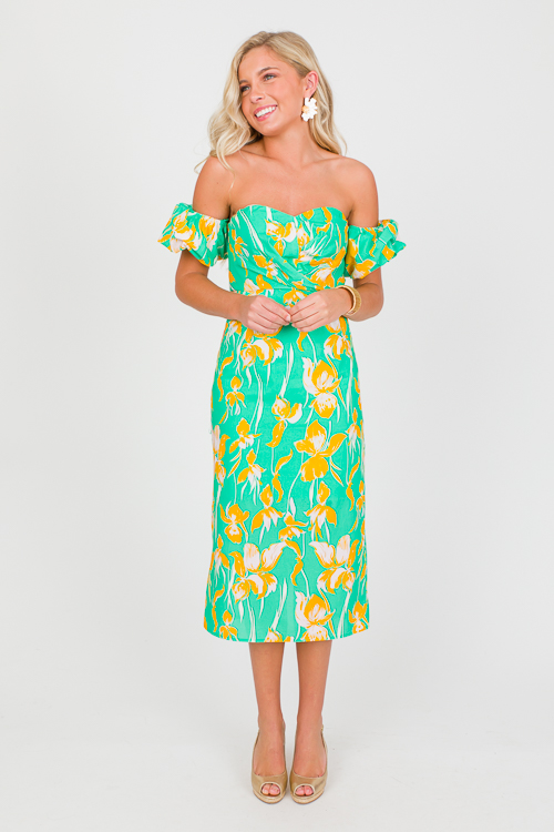 Bloom With A View Midi, Green