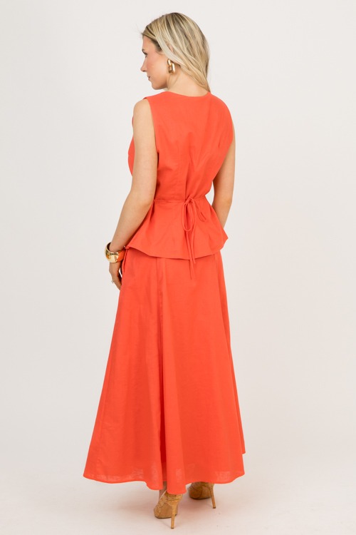 Vest Maxi Skirt Set, Orange - 0216-8.jpg