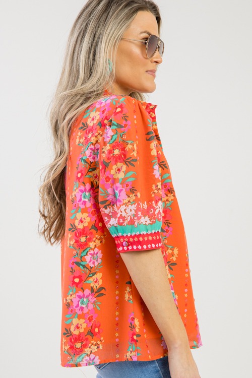 Floral Button Top, Orange Multi - 0217-148.jpg