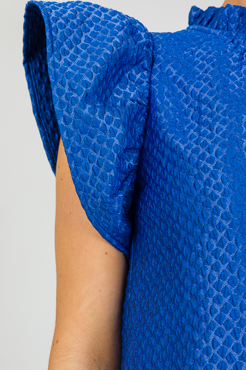 Tell Me More Texture Dress, Blue