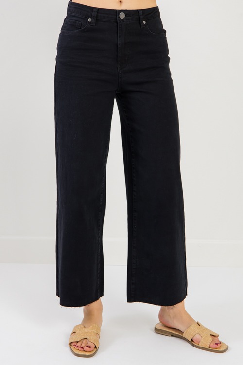 Raw Hem Wide Leg Pants, Black - 0217-84.jpg