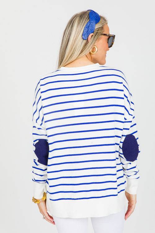 Tessa Stripe Sweater, Royal