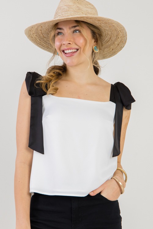 Bow Strap Tank, Ivory Black - 0217-97h.jpg