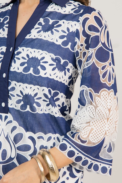 Embroidered Panels Dress, Cobal - 0218-2h.jpg