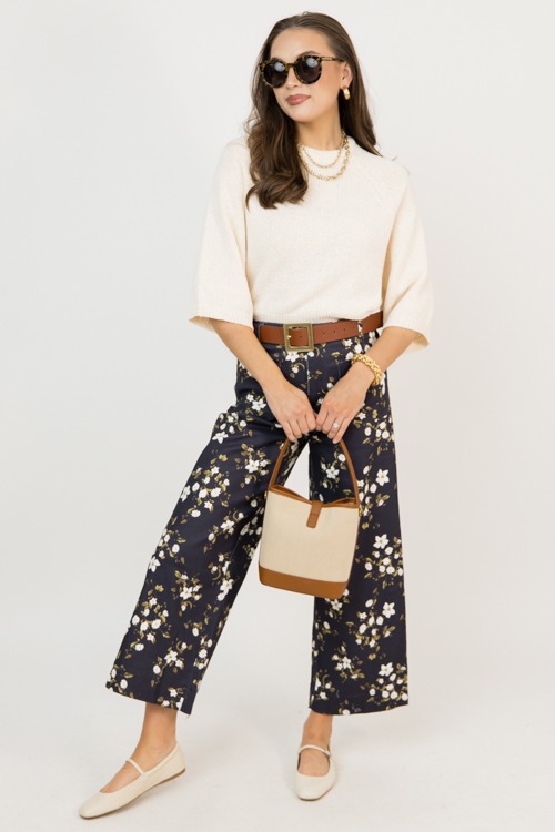 Floral Patch Pocket Pants, Navy - 0218-66.jpg