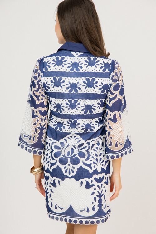 Embroidered Panels Dress, Cobal - 0218-8.jpg