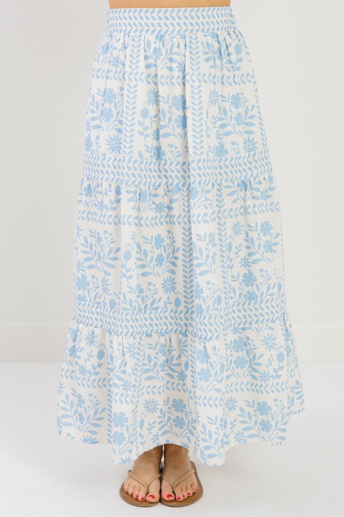 Printed Maxi Skirt, Ivory/Lt. Blue - 0219-126.jpg