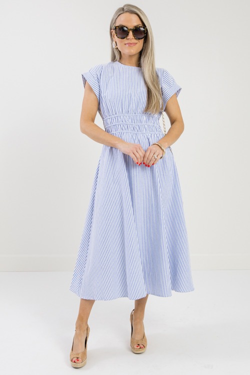 Off The Cuff Stripe Midi, Blue