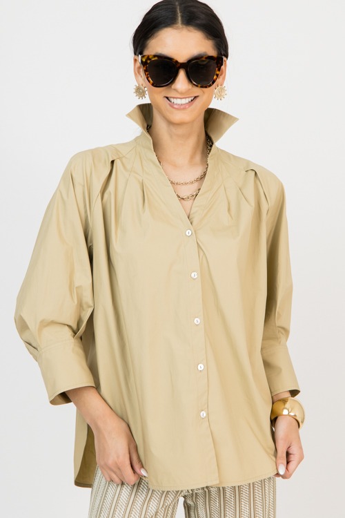 Tara Collared Button Down, Khaki - 0219-82.p.jpg