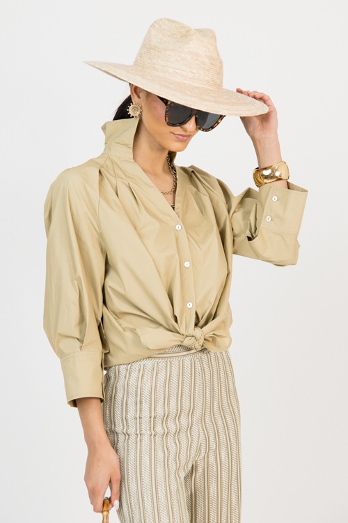 Tara Collared Button Down, Khaki - 0219-83.h.jpg