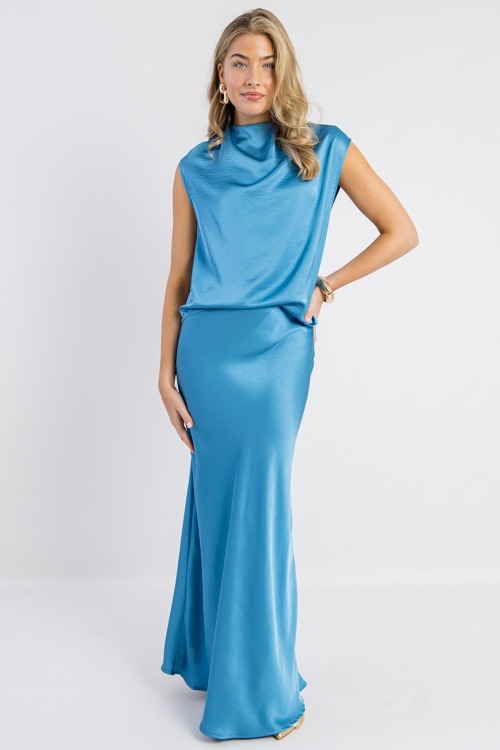 Satin Maxi Skirt, Blue - 0220-2h-01.jpg