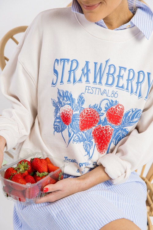 Strawberry Graphic Sweatshirt