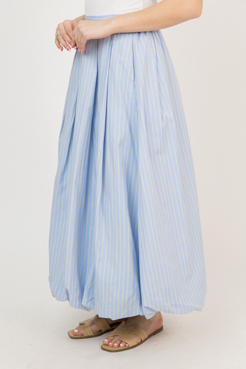 Stripe bubble Hem Skirt, Blue Y - 0220-67.jpg