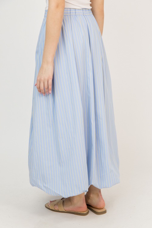 Stripe bubble Hem Skirt, Blue Y - 0220-68.jpg