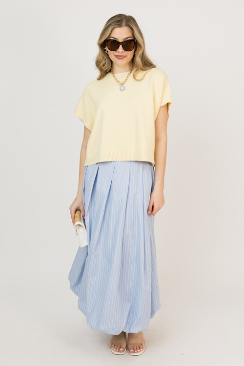 Stripe bubble Hem Skirt, Blue Y - 0220-74.jpg