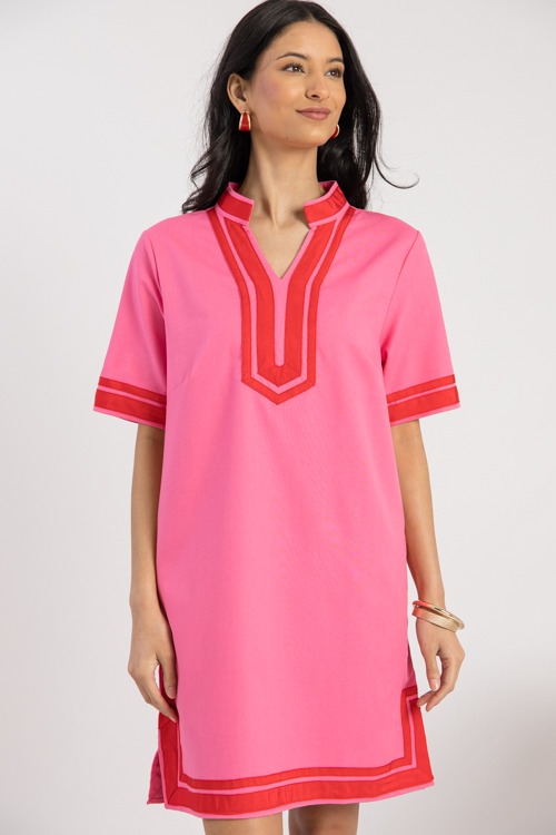 Joslyn Contrast Trim Dress, Pink - 0221-67.jpg