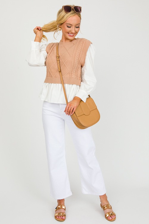 Layered Cable Sweater, Taupe - 0222-102.jpg