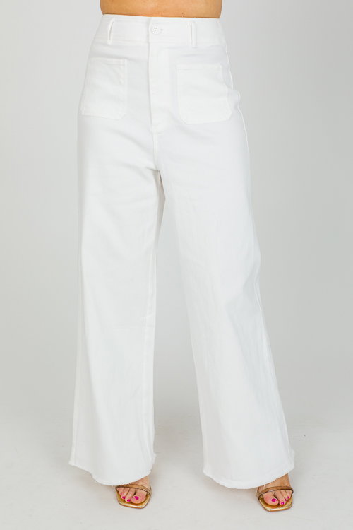 Layla Wide Leg Jeans, White New Arrivals The Blue Door Boutique — free download