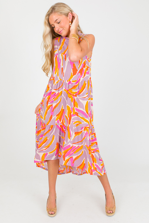 Slinky Abstract Midi, Lavender