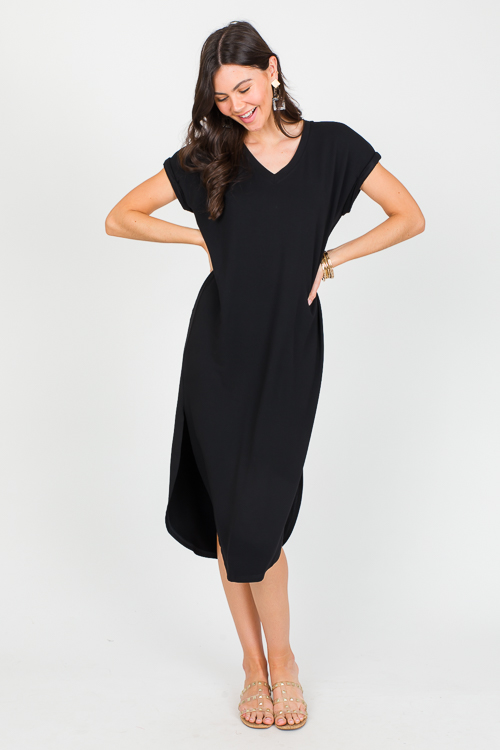 Alex Midi Dress, Black