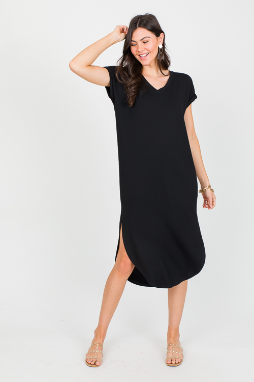 Alex Midi Dress, Black