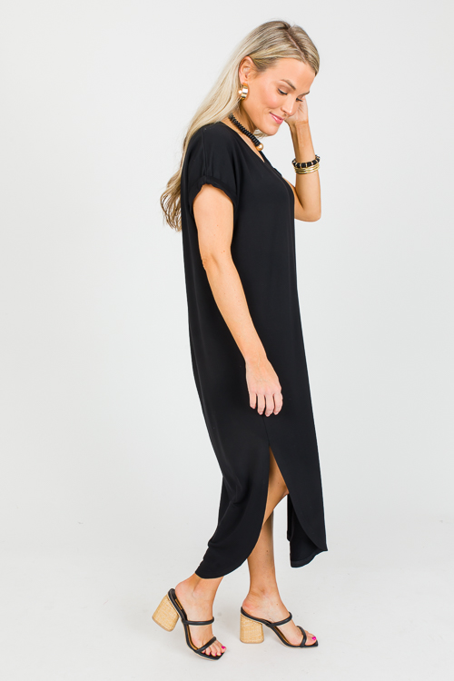 Alex Midi Dress, Black