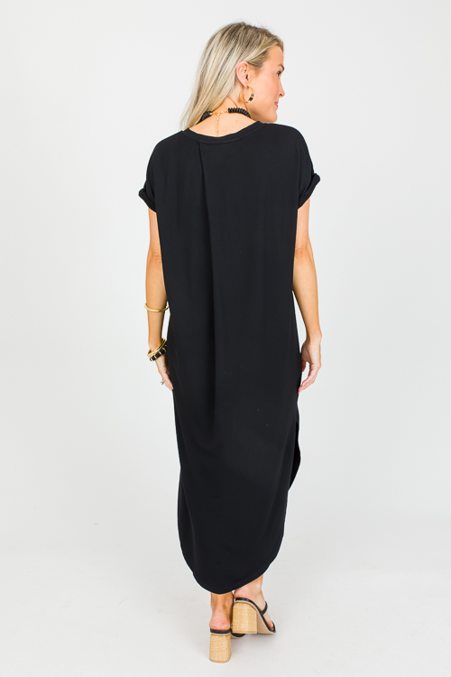 Alex Midi Dress, Black