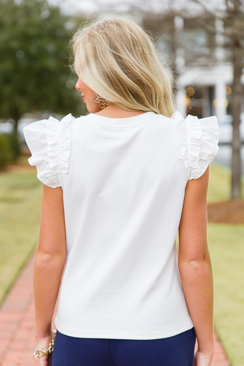 Sweet Details Knit Top, Ivory
