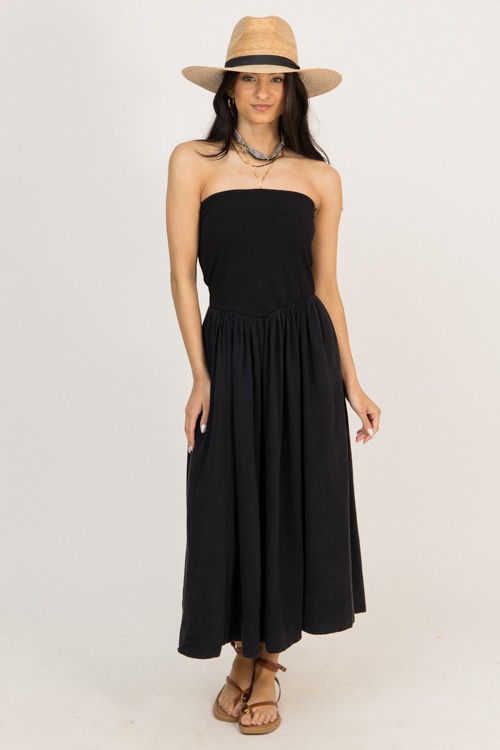 V Waist Strapless Midi, Black - 0224-15.jpg