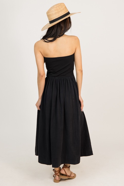 V Waist Strapless Midi, Black - 0224-17.jpg